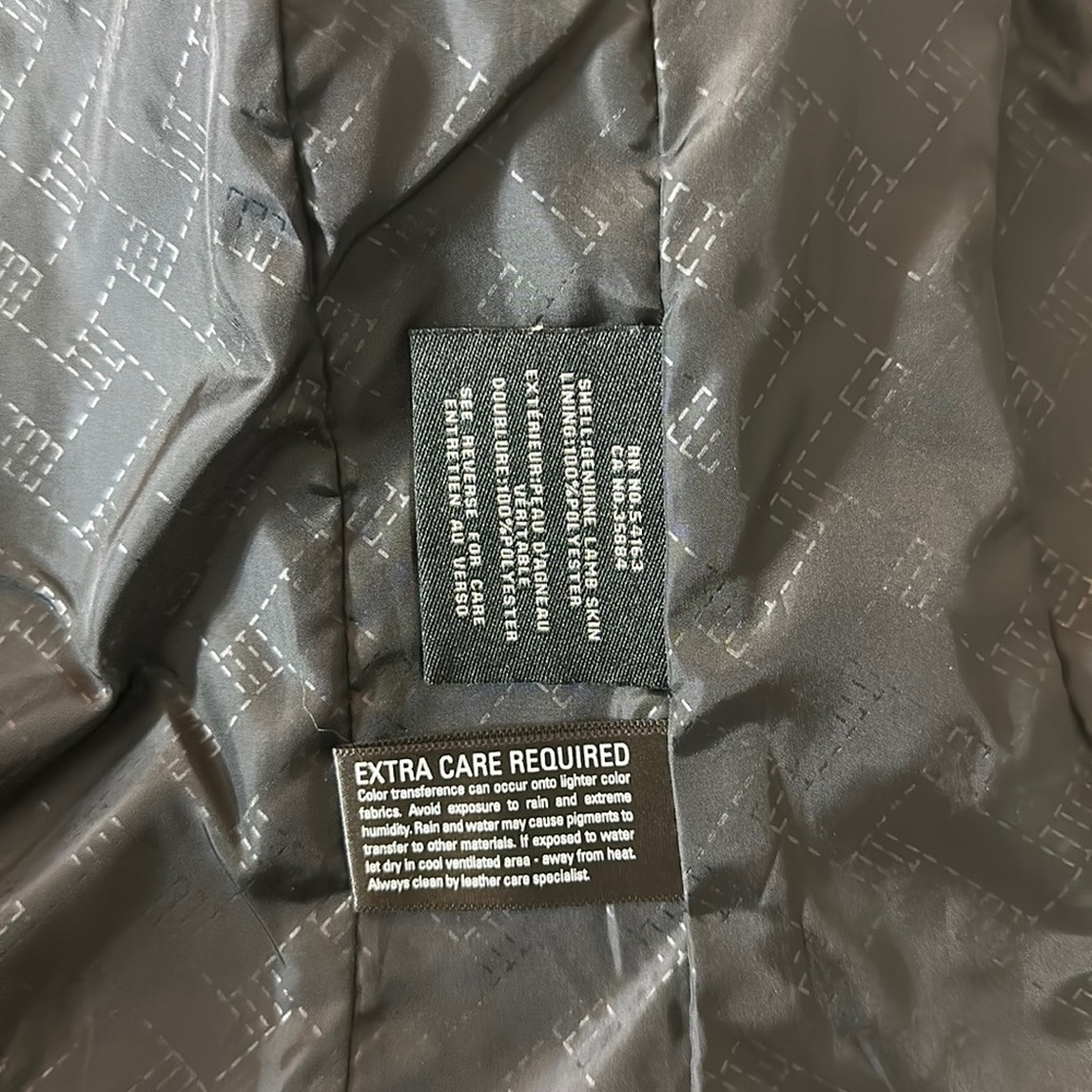 Cole Haan Leather Racer Moto Jacket - Picture 7 of 9